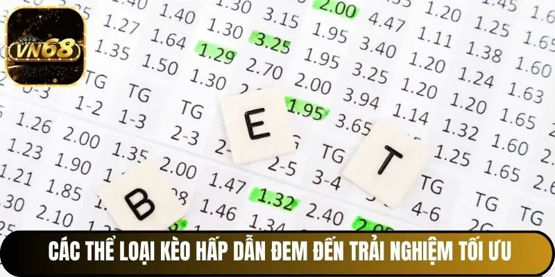 Các thể loại kèo hấp dẫn để đem đến trải nghiệm tối ưu